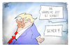 Cartoon: Trump (small) by Kostas Koufogiorgos tagged karikatur,koufogiorgos,trump,narr,närrisch,usa,karneval