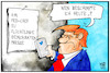 Cartoon: Trump schimpft (small) by Kostas Koufogiorgos tagged karikatur,koufogiorgos,illustration,cartoon,trump,twitter,beschimpfen,gm,fed,eu,flüchtlinge,presse,soziale,medien,smartphone,usa,präsident