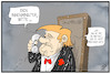 Cartoon: Trump Tapes (small) by Kostas Koufogiorgos tagged karikatur,koufogiorgos,illustration,trump,tapes,pate,filmzitat,usa,wahlbetrug,manipulation