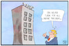 Cartoon: Trumps Freunde (small) by Kostas Koufogiorgos tagged karikatur,koufogiorgos,illustration,cartoon,trump,gefängnis,tower,freund,usa,kriminalität