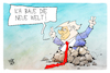 Cartoon: Trumps schöne neue Welt (small) by Kostas Koufogiorgos tagged karikatur,koufogiorgos,trump,trümmer,ruine,chaos