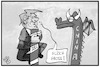 Cartoon: Trumps Zollpolitik (small) by Kostas Koufogiorgos tagged karikatur,koufogiorgos,illustration,cartoon,tump,usa,china,wirtschaft,drache,zoll,groesse,wirtschaftskraft,gernegross