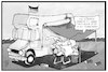 Cartoon: Türkei-Urlaub mal anders (small) by Kostas Koufogiorgos tagged karikatur,koufogogiorgos,illustration,cartoon,tuerkei,niederlande,urlaub,deutscher,michel,wohnwagen,bier,ferien,protest,solidaritaet