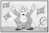 Cartoon: Türkische Lira (small) by Kostas Koufogiorgos tagged karikatur,koufogiorgos,illustration,cartoon,tuerkei,lira,waehrung,erdogan,geld,wirtschaft,wertverfall,umtausch,krise