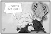 Cartoon: Twitter im Bundestag (small) by Kostas Koufogiorgos tagged karikatur,koufogiorgos,illustration,cartoon,schaeuble,bundestag,bundestagspräsident,twitter,soziale,medien,zitat,verbot,politik,internet