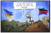 Cartoon: Ukraine-Konflikt (small) by Kostas Koufogiorgos tagged karikatur,koufogiorgos,illustration,cartoon,ukraine,gefallene,opfer,tote,worte,frieden,krieg,konflikt,donbass,russland,politik