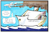 Cartoon: Urlaub und Klimaschutz (small) by Kostas Koufogiorgos tagged karikatur,koufogiorgos,illustration,cartoon,urlaub,charter,kreuzfahrt,co2,steuer,preis,flugzeug,fliegen,meer,luftverschmutzung,klima