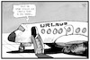 Cartoon: Urlaubsflieger (small) by Kostas Koufogiorgos tagged karikatur,koufogiorgos,illustration,cartoon,jesus,christi,himmelfahrt,flugzeug,flieger,urlaub,feiertag