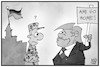 Cartoon: US-Teilabzug (small) by Kostas Koufogiorgos tagged karikatur,koufogiorgos,illustration,cartoon,trump,soldat,ami,abzug,truppen,usa,militär
