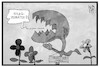Cartoon: Volksverräter (small) by Kostas Koufogiorgos tagged karikatur,koufogiorgos,illustration,cartoon,volksverraeter,unkraut,unwort,pflanze,fleischfressend,neonazi,blume,terrorismus,extremismus