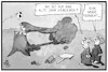 Cartoon: Vom Winde verweht (small) by Kostas Koufogiorgos tagged karikatur,koufogiorgos,illustration,cartoon,wetter,wind,burglind,jahr,zeit,wegwehen,sturm,tief,orkan,sturmschaeden