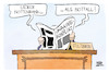 Cartoon: Von der NATO zur Notenbank (small) by Kostas Koufogiorgos tagged karikatur,koufogiorgos,illustration,cartoon,stoltenberg,notenbank,nato,notfall,ukraine,krieg,konflikt,norwegen