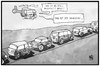 Cartoon: VW-Rückrufaktion (small) by Kostas Koufogiorgos tagged karikatur,koufogiorgos,illustration,cartoon,vw,rückruf,dieselgate,auto,automobil,stau,schlange,polizei