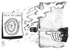 Cartoon: Waffenrecht (small) by Kostas Koufogiorgos tagged waffen,recht,leben,zielscheibe,pistole,usa,amok,newtown,gewalt,karikatur,kostas,koufogiorgos