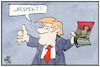 Cartoon: Wahlkampfmethoden (small) by Kostas Koufogiorgos tagged karikatur,koufogiorgos,illustration,cartoon,insm,baerbock,anzeige,kampagne,trump,wahlkampf