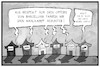 Cartoon: Wahlkampfpause (small) by Kostas Koufogiorgos tagged karikatur,koufogiorgos,illustration,cartoon,wahlkamf,partei,bundestagswahl,terroranschlag,barcelona,afd,chance,politik