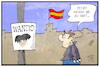 Cartoon: Wanted Puigdemont (small) by Kostas Koufogiorgos tagged karikatur,koufogiorgos,illustration,cartoon,puigdemont,wanted,eu,europa,haftbefehl,flucht,katalonien,separatismus,suche,spanien