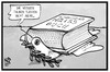 Cartoon: Weißbuch 2016 (small) by Kostas Koufogiorgos tagged karikatur,koufogiorgos,illustration,cartoon,weißbuch,bundeswehr,taube,krieg,frieden,friedenstaube,sicherheitspolitik,milität,armee,erschlagen