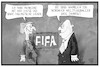 Cartoon: Weltfußballer des Jahres (small) by Kostas Koufogiorgos tagged karikatur,koufogiorgos,illustration,cartoon,fifa,fußball,korruption,straftat,faschismus,kroatien,sport,weltverband,infantino,modric