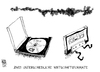 Cartoon: Wirtschaftsformate (small) by Kostas Koufogiorgos tagged wirtschaft,format,datenträger,schweiz,griechenland,kassette,cd,steuern,euro,schulden,krise,geld,karilatur,kostas,koufogiorgos