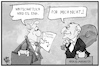 Cartoon: Wirtschaftsprognose (small) by Kostas Koufogiorgos tagged karikatur,koufogiorgos,illustration,cartoon,wirtschaft,prognose,geld,pension,gehalt,manager,abfindung,airbus,enders