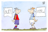Cartoon: WM-Finale (small) by Kostas Koufogiorgos tagged karikatur,koufogiorgos,em,finale,spanien,argentinien,oje,ole,fußball