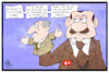 Cartoon: Yildirim in Deutschland (small) by Kostas Koufogiorgos tagged karikatur,koufogiorgos,illustration,cartoon,yildirim,erdogan,pressefreiheit,tuerkei,demokratie,rechtsstaat,handpuppe,politik