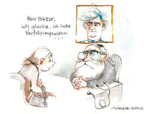 Cartoon: Der liebe Doktor (medium) by Marlene Pohle tagged politische,sünden