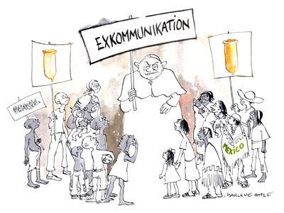 Cartoon: Excommunication (medium) by Marlene Pohle tagged cartoon,