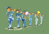 Cartoon: Blasorchester (small) by Marlene Pohle tagged musik,blasen,aus,dem,rahme,fallen,kaugummi