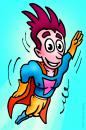 Cartoon: gay action hero (small) by illustrator tagged gay,action,hero,cartoon,illustration,superman,homo,flying,actionman,schwul,welleman,funpx