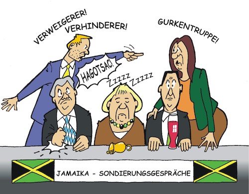 Cartoon: Sondierer (medium) by JotKa tagged merkel,bundestagswahl,2017,koalitionen,sondierungen,differenzen,klima,migration,sondierunggespräche,neuwahlen,cdu,csu,fdp,grüne,regierungsbildung,bundesregierung,merkel,bundestagswahl,2017,koalitionen,sondierungen,differenzen,klima,migration,sondierunggespräche,neuwahlen,cdu,csu,fdp,grüne,regierungsbildung,bundesregierung