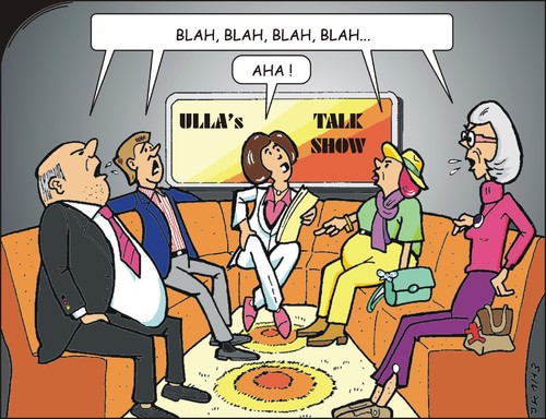 Cartoon: Talk show (medium) by JotKa tagged experten,talk,show,medien,fernsehen,unterhaltung,prominente,politiker,moderatoren,fernsehsender,fernsehprogramm