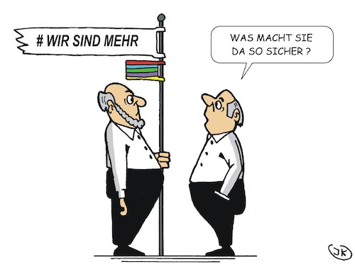 Cartoon: wirsindmehr (medium) by JotKa tagged krawalle,rechte,linke,migration,demonstration,spaltungen,chaoten,radikale,gutmenschen,extremismus,parteien,politiker,bürger,krawalle,rechte,linke,migration,demonstration,spaltungen,chaoten,radikale,gutmenschen,extremismus,parteien,politiker,bürger