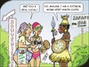 Cartoon: African holiday (small) by JotKa tagged vacation,travel,relaxation,sun,beach,sea,jungle,savannah,steppe,rhino,safari,bar,souvenirs,fly,tourists,tour,operators,ripoff,show,extras,hotel,excursions,local,natives,negroes,holiday,packages,excursion,programs