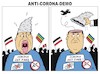 Cartoon: ANTI-CORONA-DEMO (small) by JotKa tagged demonstrationen,anti,corona,verschwörungstheoretiker,impfgegner,reichsbürger,besorgte,bürger,rechte,chaoten,linke,berlin,justiz,polizei,politiker,politik