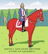 Cartoon: Attacke (small) by JotKa tagged pferde,ross,reiter,attacke,politiker,politik,bundestag,schulz,gauland,spd,afd