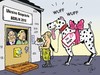 Cartoon: Berlinbesuch (small) by JotKa tagged putin in berlin merkel hollande ukraine poroschenkow ukrainekrise ukrainekonferenz normandierunde hunde einladungen geschenke ukrainegespräche krim russland eu nato