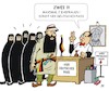 Cartoon: Einbürgerung (small) by JotKa tagged einbürgerung vielehe polygamie staatsangehörigkeit deutscher pass moslems islam traditionen kulturkreise politik spd cdu barley seehofer groko