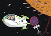 Cartoon: Halteverbot (small) by JotKa tagged halteverbot verkehrschilder weltraum raumfahrt all weltall raumschiff rakete planeten universum sterne vulkane piloten science fiction