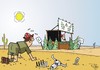 Cartoon: In der Wüste   In the desert (small) by JotKa tagged wüste,desert,weihnachten,xmas,xmastrees,weihnachtbäume,visionen,visions,feiertage,holidays,thirsty,durst,durstig,wasser,water,sonne,sun,heat,hitze