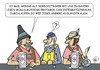 Cartoon: Integration (small) by JotKa tagged integration integrationskurs einwanderung inländer ausländer staatsbürgerschaft wohnsitz traditionen lebensweisen norddeutschland süddeutschland bayern einbürgerung flüchtlinge