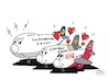 Cartoon: Konkurrenten (small) by JotKa tagged airberlin,niki,condor,lufthansa,insolvenz,konkurs,wettbewerb,monopole,ferienflieger