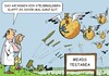 Cartoon: MEADS Test (small) by JotKa tagged meads raketen abwehrsystem verteidigungsministerium brd italien deutschland usa bundeswehr drohnen von der leyen entwicklung tests versuche geld steuern kosten