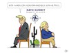 Cartoon: NATO Gipfel (small) by JotKa tagged nato,summit,brüssel,trump,merkel,verteidigungsbudget,prozent,militärausgaben,beziehungen,gipfel,verhältnis,eiszeit,politik,politiker,washington,berlin