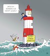 Cartoon: Ordnung muss sein (small) by JotKa tagged recht,ordnung,verschriften,bürokratie,gesetze,bestimmungen,genehmigungen,justiz,seenot,leuchtturm,rettung