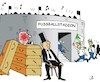 Cartoon: Russisch Roulette (small) by JotKa tagged fussball,ballsport,bundesliga,corona,coronaregeln,sport,zuschauer