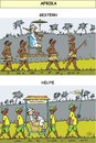 Cartoon: Afrika (small) by JotKa tagged afrika safari männer natur umwelt tourismus unterdrückung lebensstandard ausbeutung sklaven kolonialmächte kolonien entwicklung fortschritt dritte welt reisen ferne länder abenteuer tiere