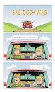 Cartoon: Sag mal was (small) by JotKa tagged auto,autofahren,mann,frau,liebe,sex,erotik,beziehungen,ehe,geschlechter,fragen,antworten