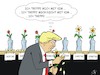 Cartoon: Trump und Kim (small) by JotKa tagged donald trump kim jong un nordkorea usa gipfeltreffen washington singapur absagen rätsel raten blumen spiele